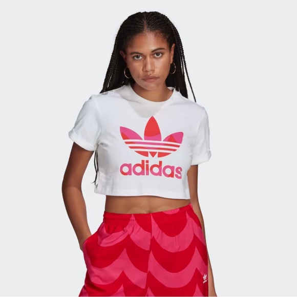 NWOT adidas x marimekko crop tee - Picture 4 of 5